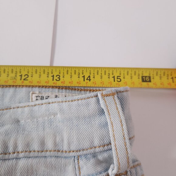 Rag & Bone Womens Low Rise Slim Boyfriend Jeans 26 Light Wash Distressed Raw Hem - Picture 5 of 16